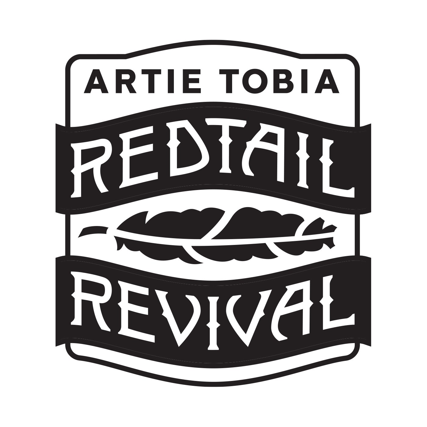 Redtail Revival logo — black and white