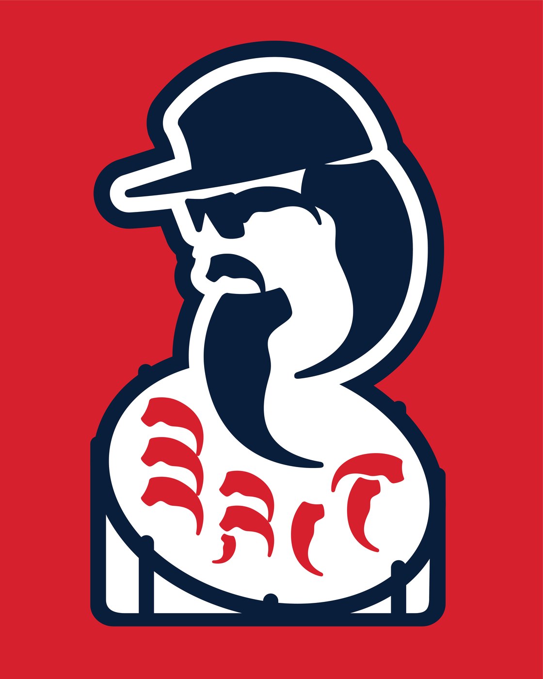 Bear Claw Logo — Brit Turner, red and navy colorway
