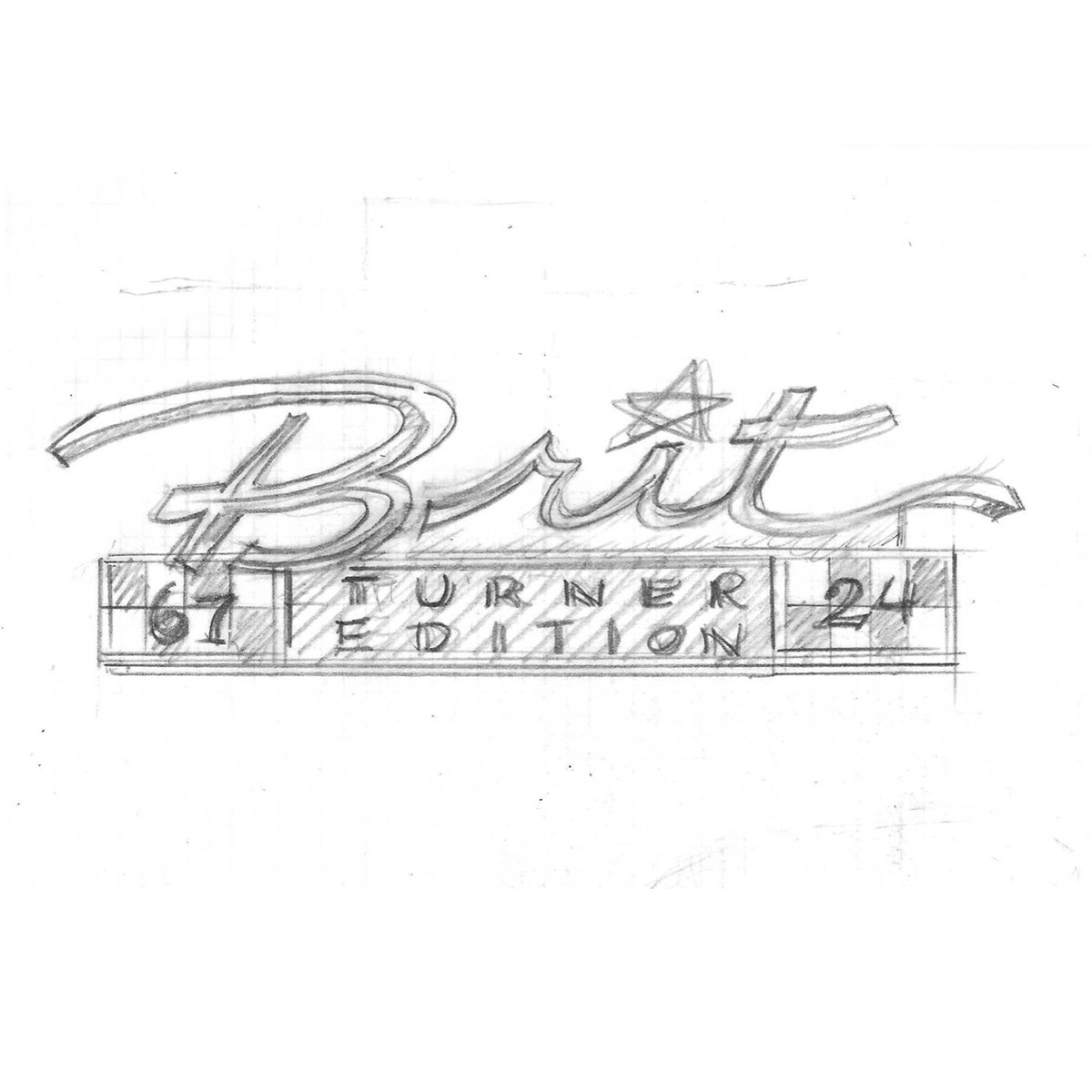 Brit Turner logo — refined sketch