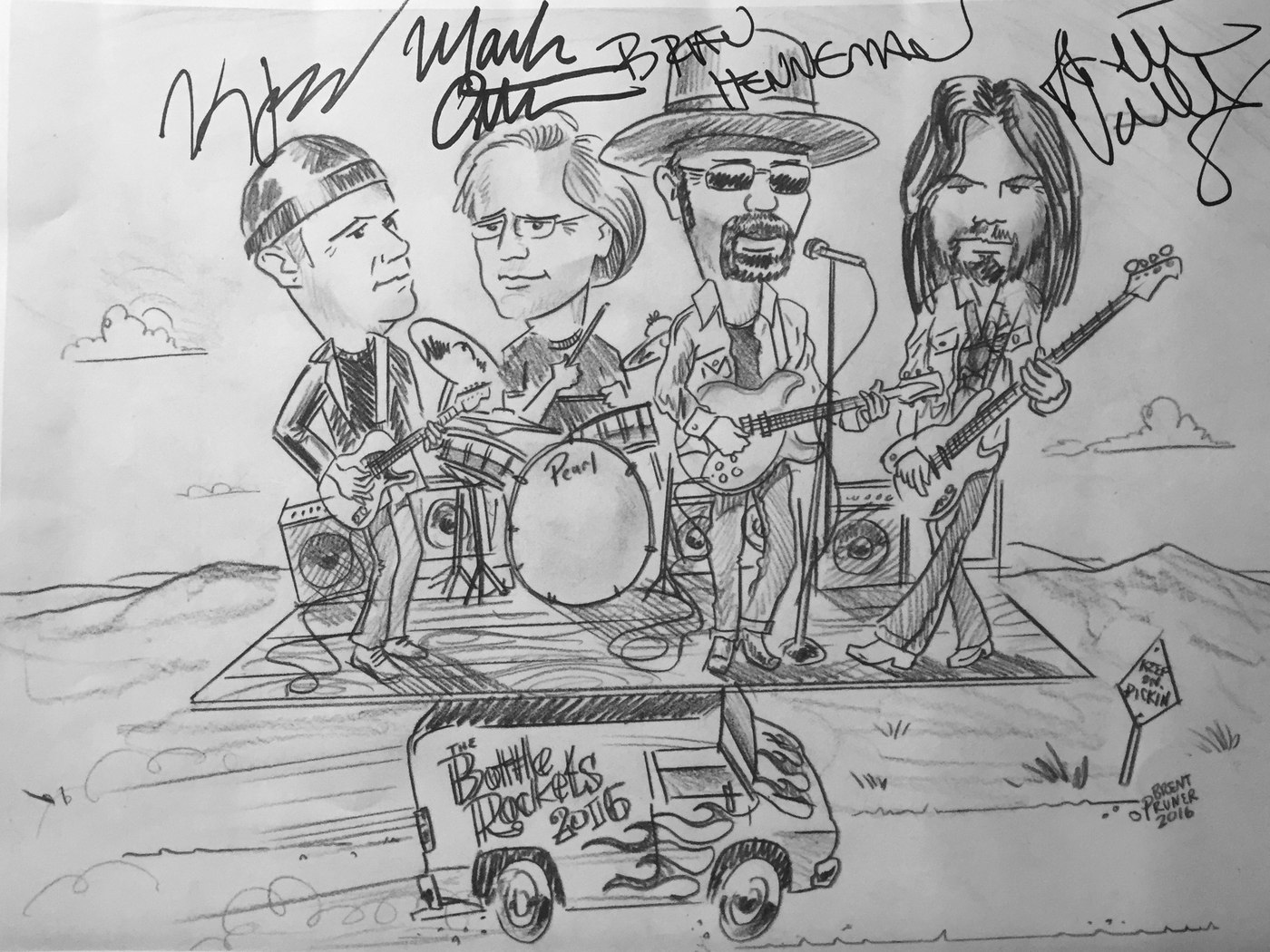 Bottle Rockets caricature
