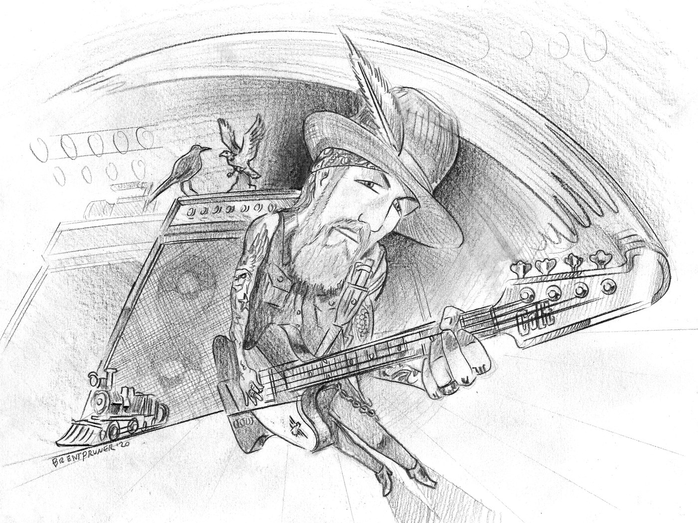 Johnny Colt caricature