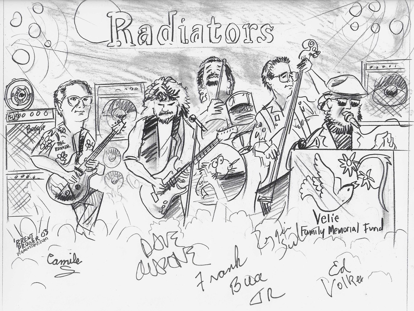 The Radiators caricature