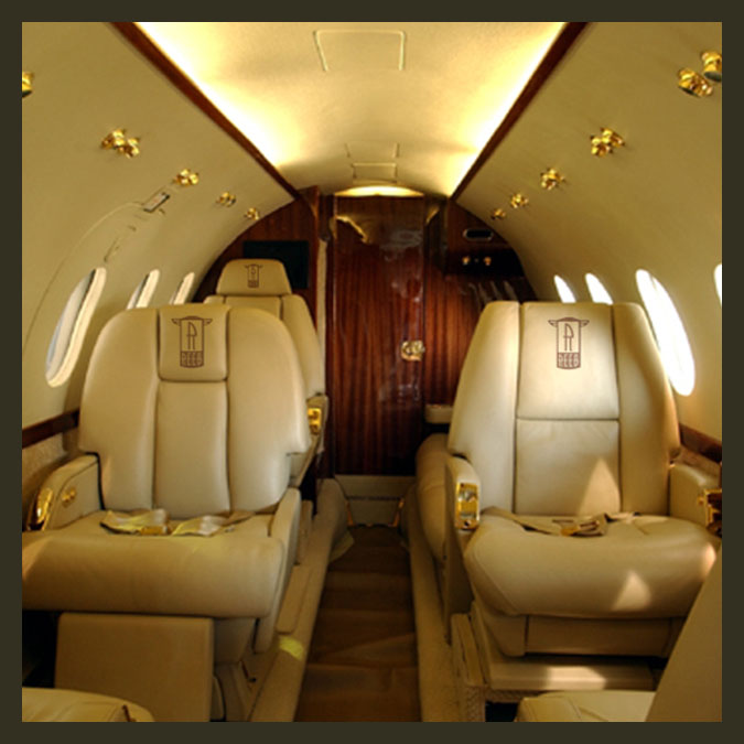 Private plane interior